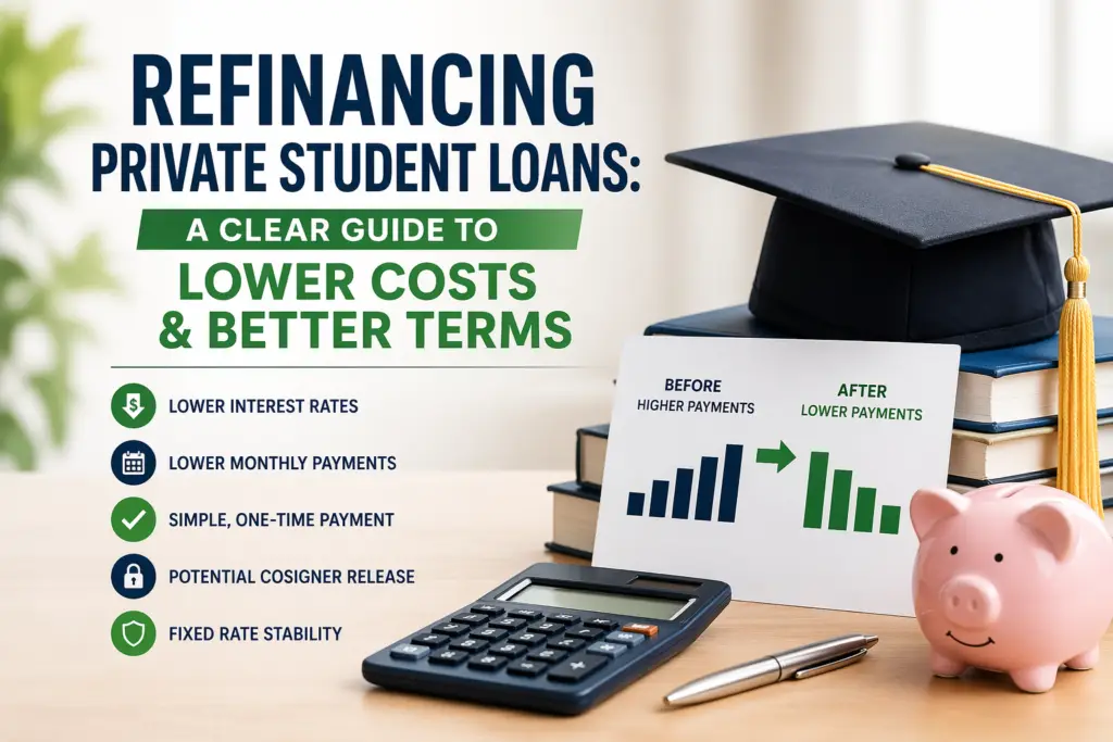 Private student debt can feel heavy, especially when the monthly payment takes too much of your budget. That is why many borrowers look into refinancing private student loans.