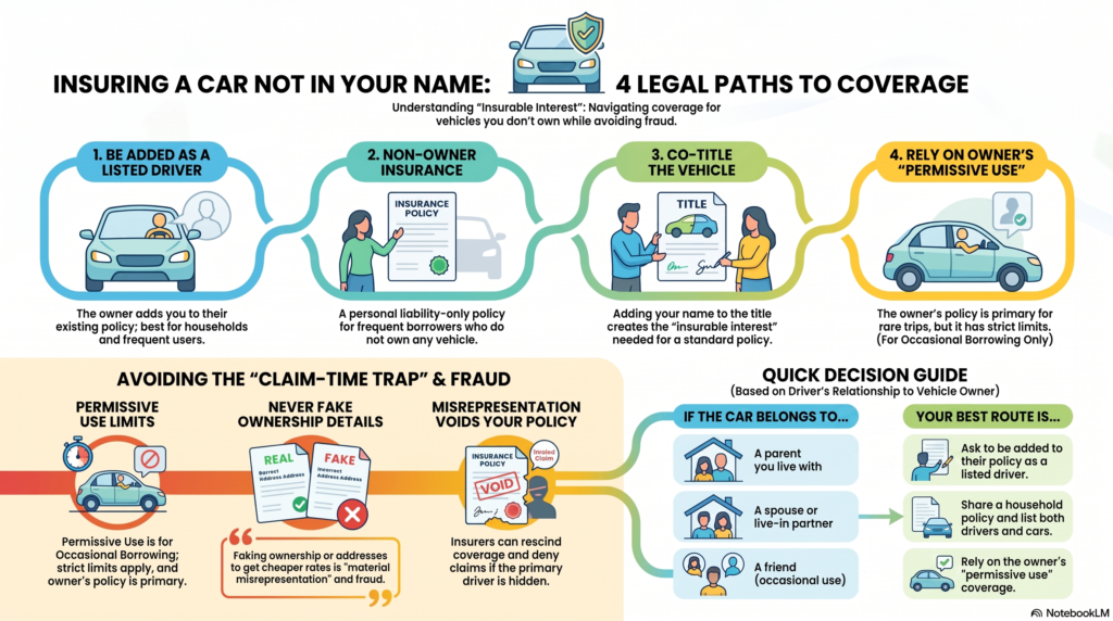 Can I Insure a Car Not in My Name? (2026 US Guide)